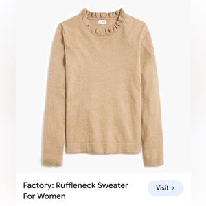 J Crew Ruffle Sweater Small